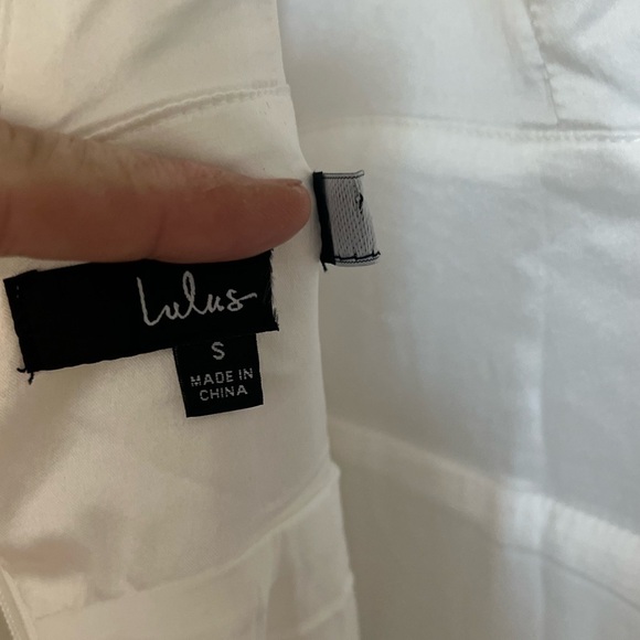 LIKE NEW Ultimate Allure Ivory Satin Wide-Leg Jumpsuit - Picture 6 of 9